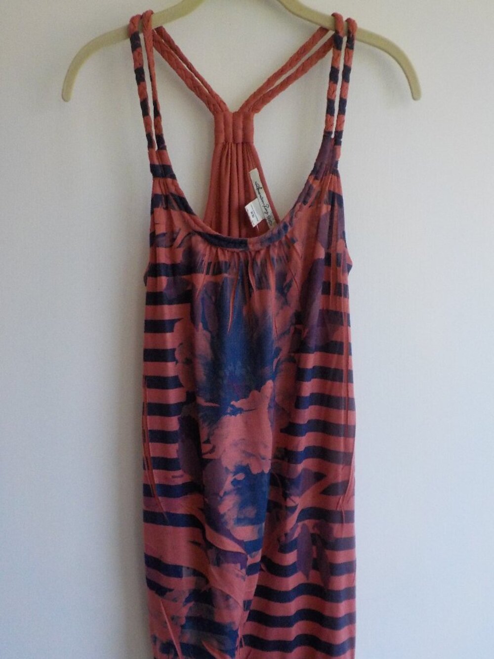 American Rag Top - X Small - NWT - Summer Sleeveless Rust/Blue  (762)